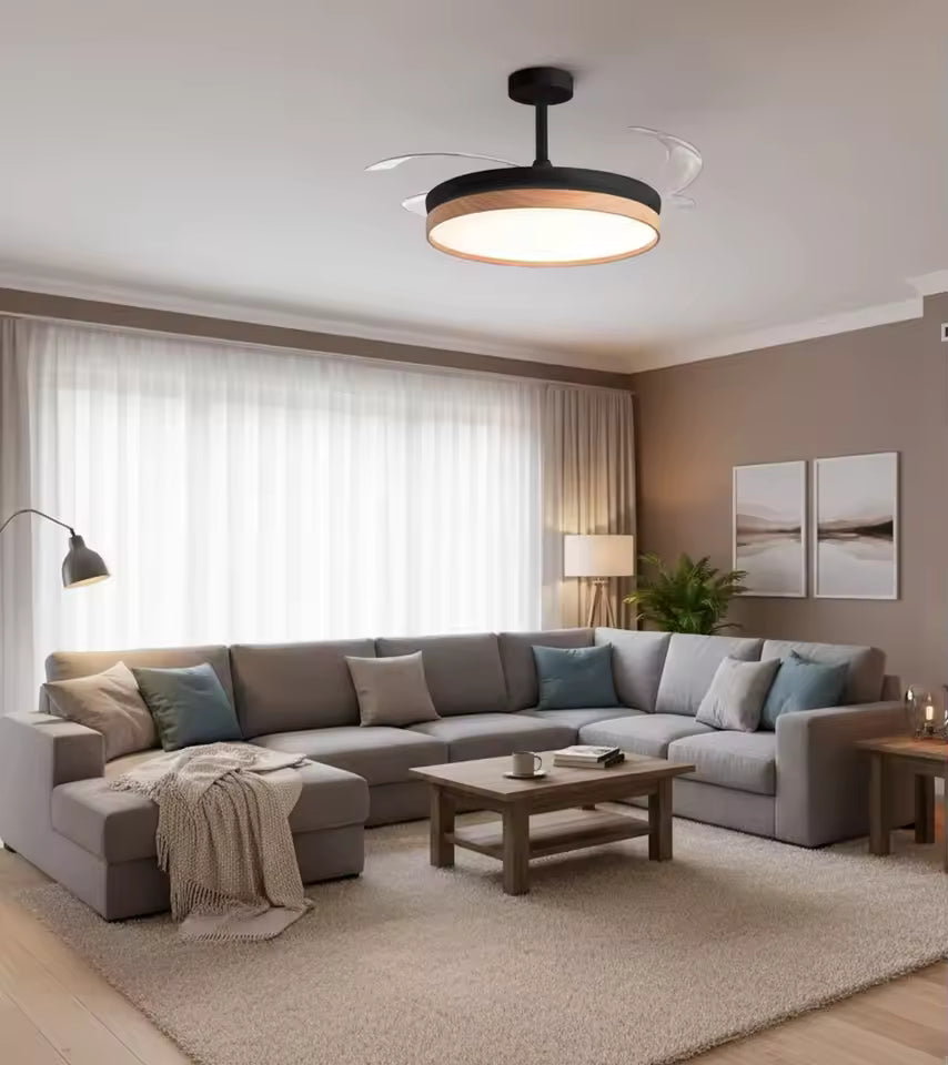 BEL AIR HOME - COSMOS Ceiling Fan with Light, LED adjustable (3 temperatures), DC motor for quiet operation, remote control, and modern design, perfect for enhancing your home's decor and comfort