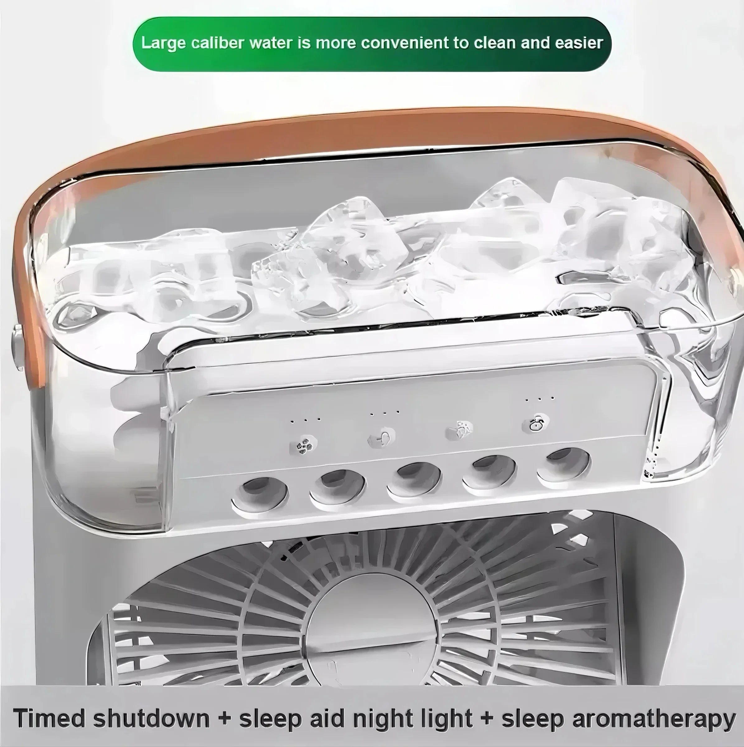 3 In 1 Fan Portable Humidifier Fan AIr Conditioner Household Small Air Cooler USB Electric Fan LED Night Light Water Mist