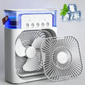 Portable Hydrocooling Air Cooler Fan with Humidifier 3 Speed Household Small Air Conditioner Desk Cooling Fan for Office Travel